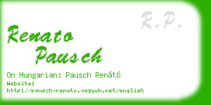 renato pausch business card